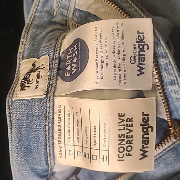 WAS   $100   Wrangler Icons 5 Pocket Jeans  W 29 L 30 Light Blue. - Picture 8 of 14